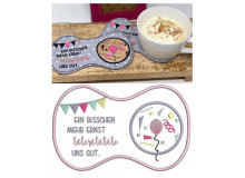 Stickdatei ITH - MugRug "Ein bisschen mehr Ernst täterätätäte uns gut"